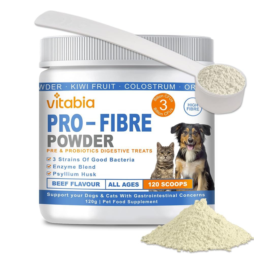 120g Pro Fibre For Dogs and Cats Powder - Natural Fibre Supplement Dogs Cat Treats