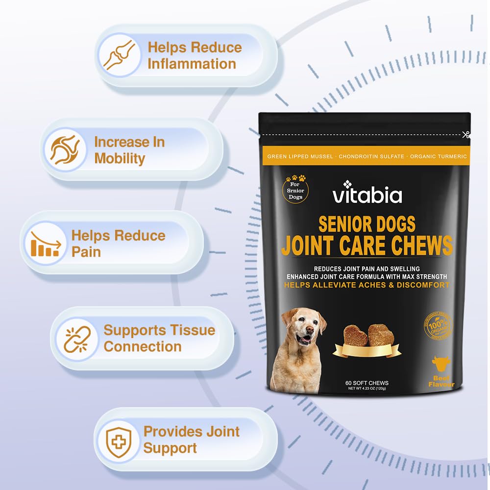 60 Senior Dog Joint Care | Dog Joint Supplements | Dog Treats (60 Count)