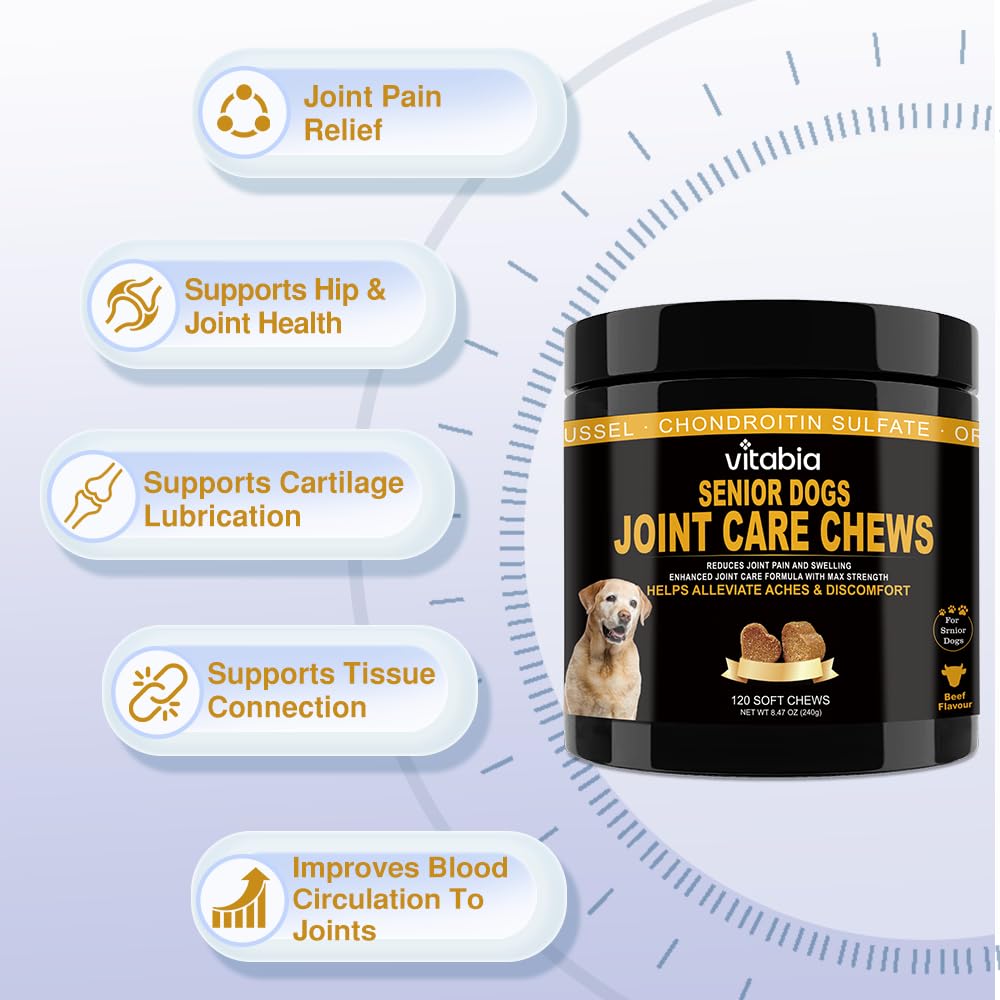 60 Senior Dog Joint Care | Dog Joint Supplements | Dog Treats (60 Count)