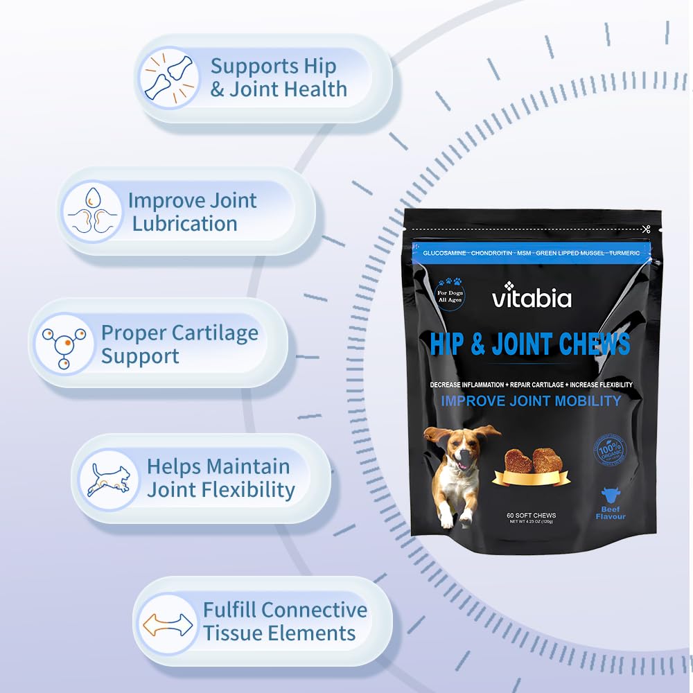 120 Joint Supplements for Dogs – Beef Flavour joint supplements for dogs (120 Count)